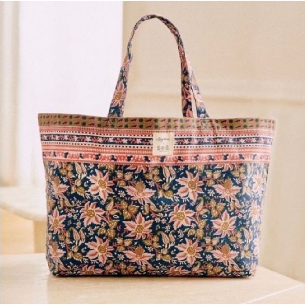Sézane x Sea New York Floral Canvas Tote